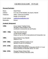 Cv is the most important document of one's career. Example Of A Cv In Kenya
