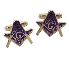 1st & 3rd thursday 7:00p.m. Masonic Regalia Masonic Cuff Links Dark Blue Lodge Emblem On Gold Color With Standard Freemasons Symbol Freemason Merchandise For Masonic Lodge Mason Zone