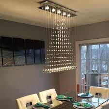 Rectangular Base Pyramid Raindrop Crystal Ceiling Lights Ceiling Lights Crystal Chandelier Dining Room Dining Room Ceiling Lights