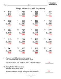 You may also check out coaching worksheet examples in pdf. 3 Digit Subtraction Teaching Squared