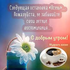 В последний день лета, желаю я ВамЛюбви и надежды, и веры!Пусть льются  дожди, как на душу бальзам,А жизнь дарит счастья премьеры!Пусть тучи  проходят, а солнечный светВ окошко пробиться стремитсяИ пусть в эту