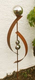 Gartendeko Rost Stecker Lieblingsstab 120 Cm Mit 3 Edelstahlkugeln Amazon De Garten Yard Art Crafts Metal Garden Art Garden Art Sculptures