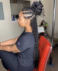 Black 12 Year Old Box Braid Cute Braids Pin On Braided Hairstyles In 2020 Feed In Braids Hairstyles Braids With Curls Braids For Black Hair