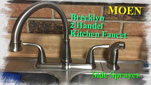 How To Install A Moen Kitchen Faucet With Side Sprayer Youtube