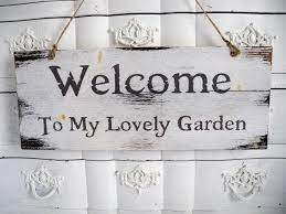 welcome garden schriftzug shabby holz garten holzschild schild schrift t rschild holzschilder turschilder schilder