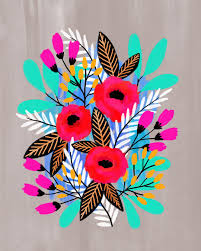 Wayborn home furnishing vibrant floral pattern room divider, 72, white by wayborn home furnishing inc. Vibrant Floral Illustrations Floral Illustrations Floral Art Flower Art