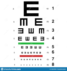 Vector Eye Test Chart Stock Illustration Illustration Of