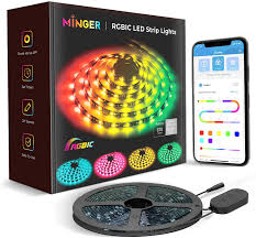 One thing that always remains a constant in my life is music. Amazon Com Minger Rgbic Led Strip Lights Music Sync Bluetooth Lights With Phone App Control And 5050 Leds Water Resistant For Party Room Bedroom Tv Gaming 16 4ft Home Improvement