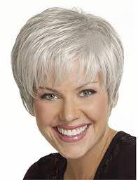 Royalfirst Women S Short Fluffy Wavy Silver White Synthetic Wigs Amazon Co Uk Beauty In 2020 Natural Hair Wigs Grey Hair Wig Wig Hairstyles
