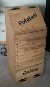 This is a woodworking plan printed on two large sheets of paper: Wooden Potato Onion Bin Vegetable Storage Potato Bin Onion Bin Vegetable Box Wooden Potato And Onion Bin Potato And Onion Bin Potato Bin Vegetable Boxes