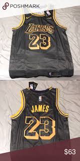 Black And Yellow Lakers Jersey Lebron James Los Angeles Lakers Jersey New Never Worn Jersey Price Firm Unisex Jersey Nike Shirts Tank Top Nike Shirts Lebron James Los Angeles Lakers