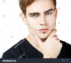 Young Man Handsome Face Closeup Sexy Stock Photo 120765322