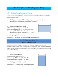 Jika yang diketahui hanya kelilingnya, maka keterangan rumusnya adalah 640 = 4 x s. Keliling Persegi Panjang Docx
