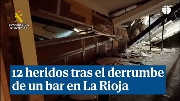 El derrumbe de un bar deja 12 personas heridas en San Vicente de la Sonsierra (La Rioja)
