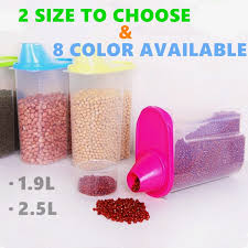 Keep your treasures safe and sound with storage boxes and bins from at home. Kitchen Storage Home Kitchen Rice Dispenser Storage Container Food Container Storage Organizers Canisters 1 9l 2 5l Big Size Food Storage Shopee Malaysia
