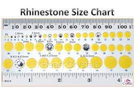 55 Complete Swarovski Crystal Rhinestones Size Chart