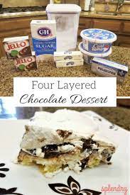 Four Layered Chocolate Dessert Chocolate Desserts Dessert Recipes Homemade Chocolate