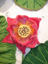 Ruth Marshall S Knitted Lotus Make Knitting Accessories Yarn Flowers Knit Art
