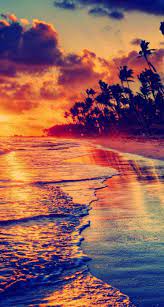 Summer evening in the pacific.the sun. 4k Sunset Beach Wallpaper Ixpap