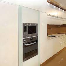 Shop for microwave cabinets with storage online at target. Microwave And Convection Oven Built In New Cabinet Stock Photo Picture And Royalty Free Image Image 84282089