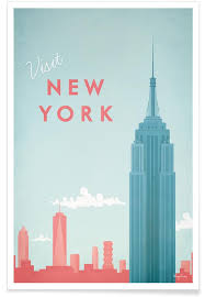 Vintage New York Travel Poster Juniqe