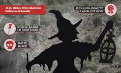 Amazon.com: Haunted Hill Farm 40-in. Wicked Witch Black Iron ...