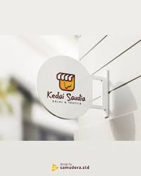 Mockup Logo Kedai Saudia Sign In Logo Keren Produk Sign