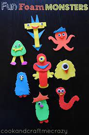 Cook And Craft Me Crazy Fun Foam Monsters Crafts Kids Art Projects Foam Art