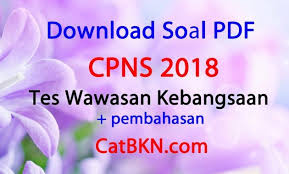 Download Contoh Soal Cpns 2018 Pdf Tes Wawasan Kebangsaan Icpns