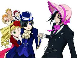 tanaka, ciel phantomhive, elizabeth ethel cordelia midford, maylene ( kuroshitsuji), sebastian michaelis, kuroshitsuji, official art - Image View  - | Gelbooru - Free Anime and Hentai Gallery