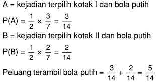 .putih dan di dalam kotak di ambil 2 bola secara acak banyak cara pengambilan agar yang terambil 1 bola merah 1 bola putih pengguna brainly pengguna brainly. Bagas Mempunyai Dua Kotak Berisi Bola Kotak I Berisi 4 Bola Merah Dan 3 Bola Putih Kotak Ii Mas Dayat