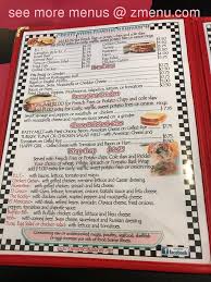 Its a 50's style diner that has cars you can sit in and eat. Online Menu Of Famous 50s Diner Restaurant Bridgeport Connecticut 06610 Zmenu