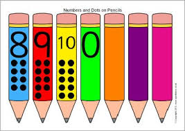 Numbers And Dots 0 10 On Pencils Sb9635 Preschool Math Worksheets Math Number Cards Sparkle Box