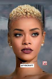 Smooth the hair on the hair to rihanna blonde short hairstyles. These Celebs Were Photoshopped With Short Natural Hair And They Look So Damn Good