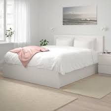 Malm Storage Bed White Queen Ikea In 2020 White Bed Frame White Bedding Malm Bed