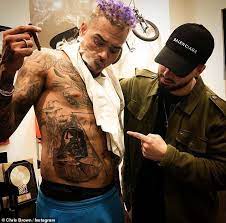 Chris brown's recent neck tattoo sparked yet another media firestorm. Chris Brown Gives Fans A Closer Look At His New Face Tattoo Of An Air Jordan Sneaker