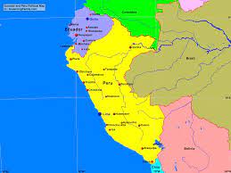Large detailed map of ecuador with cities a. Ecuador And Peru Political Map A Learning Family