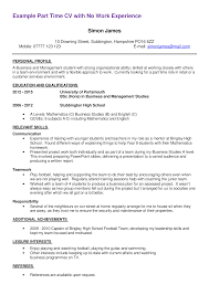 Curriculum vitae (cv) means course of life in latin, and that is just what it is. First Part Time Job Resume Sample Templates At Allbusinesstemplates Com