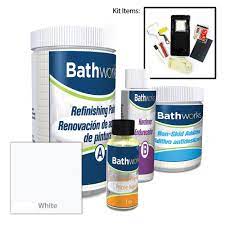 Menards shower surrounds kits tutorial, step by step. Bathworks Diy Bathtub Refinish Paint Kit With Slipguard 22 Oz At Menards