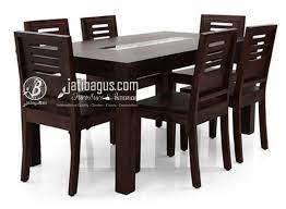 P 100cm x l 40cm x t 75cm. Meja Makan Minimalis Modern Jati Variasi Batu Kerang Cantik