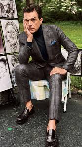 Mr Colbert Suit By Canali Gq Usa Stephen Colbert Gq