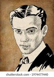 Vaslav Nijinsky Russian Ballet Dancer Choreographer Stock Illustration  1974477440