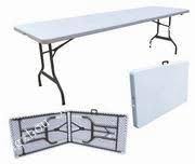 72w x 30d x 29h; China Z180 6 Foot Fold In Half Table Matching Folding Chair China Furniture Table