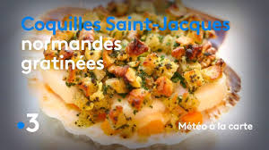 Temps de cuisson 5 à 10 minutes. Recette Coquilles Saint Jacques Normandes Gratinees Meteo A La Carte Youtube
