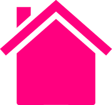 1295 Views In 2020 House Outline Pink Houses Bird Houses Painted