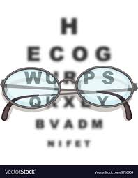 Pair Of Eyeglasses And Reading Chart