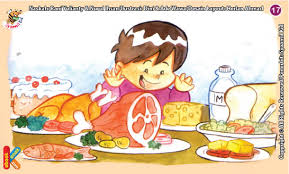 Animasi makanan bergizi cuitan dokter. Ilustrasi Seri Kebiasaan Anak Shalih Makan Makanan Yang Halal Bergizi Dan Enak Ebook Anak