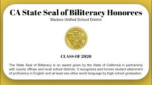 We did not find results for: Seal Of Biliteracy On Twitter Madera Usd Celebrates 2020 California State Seal Of Biliteracy Honorees Https T Co Slcytalq7c