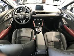 Mazda Cx 3 Interior Front Seat Black Leather And Suede With Red Accents At Anderson Mazda Rockford Il Red Accents Mazda Interior Lighting