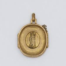 Line Vautrin Sainte Catherine Pendant Gilt Bronze Bijoux En Bronze Vautrin Bijoux